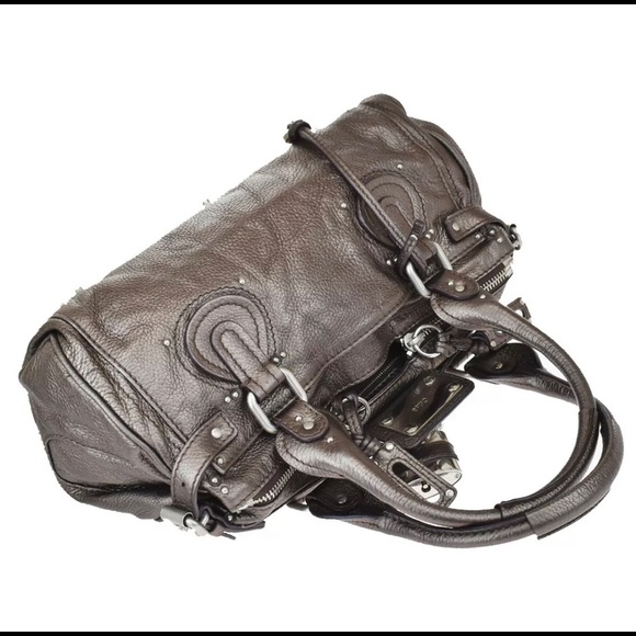 Chloe Paddington Metallic Bronze Handbag with Super Heavy Silver Hardware/Lock - Picture 7 of 12